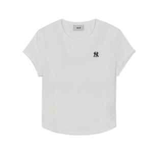 MLB官方 KARINA同款百搭基础LOGO纯色小标修身T恤26夏季新款TSB11