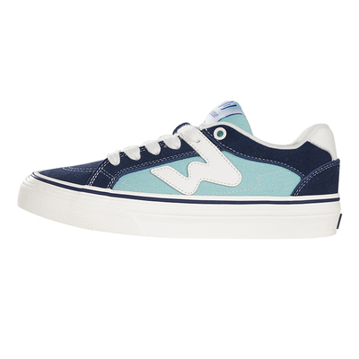 顽刻官方海军蓝秋季校园风W系列休闲低帮男女国潮滑板鞋