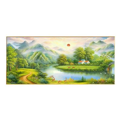 旭日东升客厅挂画轻奢高级