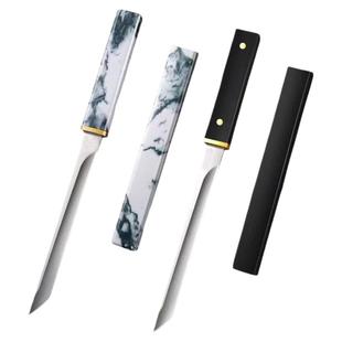 家用小刀精品M390云墨黑武士锋利高硬度露营烧烤便携手把肉小刀子