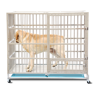大牛不锈钢狗笼大型犬带厕所金毛单层室内可折叠中型小型犬狗笼子