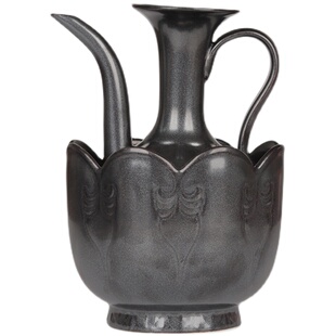 复古仿宋点茶小号乌金釉手执壶汤瓶酒壶温碗宋代点茶陶瓷茶具酒具