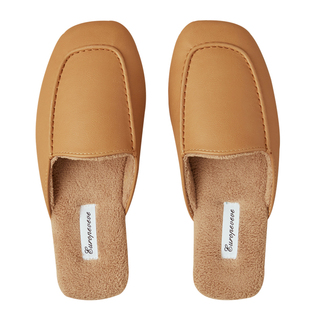 防水PU皮棉拖鞋女秋冬季居家用室内防滑牛筋底包头毛绒拖鞋男士