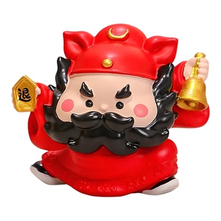 九华山直发办公室钟馗防小人招财平安桌面工位职场去霉运流水摆件