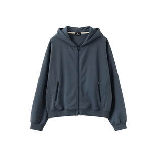 BUTTBILL BETA 23FW 460G重磅高质拉链连帽卫衣日系宽松廓形短款