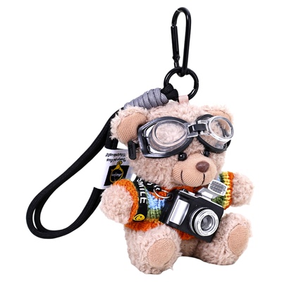 闪光说话款小熊包包挂件