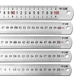 钢尺直尺不锈钢铁尺烘焙尺子加厚15/20/30/50/60cm测量工具木工用
