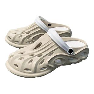 细细条 户外运动沙滩溯溪鞋男士街头时尚洞洞鞋夏开车钓鱼凉拖鞋