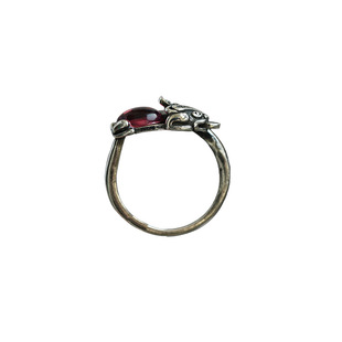 古着vintage复古Amethyst Adjustable Open Ring戒指