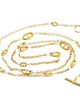 猪鼻子链条包包链条单肩斜跨肩带