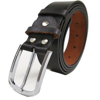 男士针扣纯牛皮打孔腰带