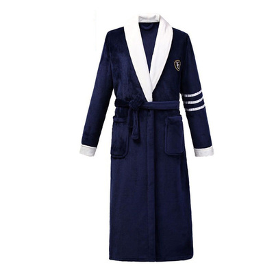 男女大码秋冬季珊瑚绒情侣睡袍