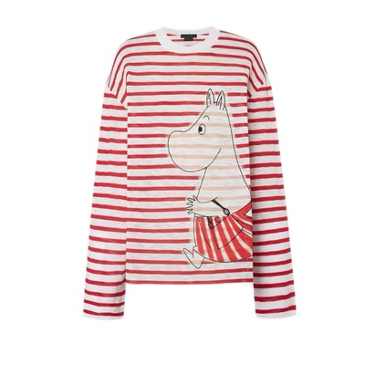 奢定SHX桑蚕丝棉麻条纹针织衫