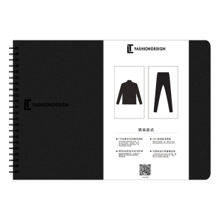 服装绘图笔记本子手绘男女人体虚线模板男装款式图设计线圈式本子
