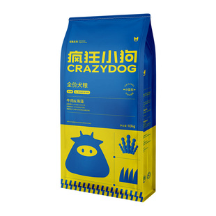 疯狂牛肉海藻狗粮20斤美毛泰迪比熊小型犬幼犬成全价通用