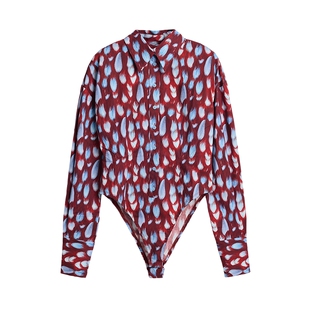 Desigual【Egonlab联名】女式印花连体防滑上衣衬衫