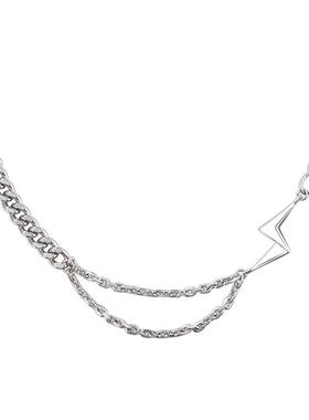 明星同款金属风拼接项链小众设计