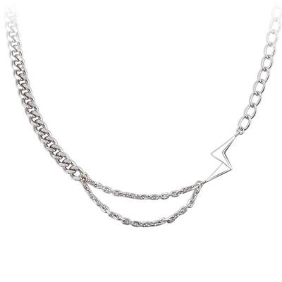 明星同款金属风拼接项链小众设计