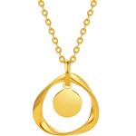 周六福5G黄金吊坠女计价莫比乌斯环圆牌足金送闺蜜女友可搭金项链