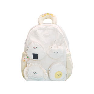 LOLA DESIGN美食家双肩包 可爱电脑包旅行背包女大学生大容量书包