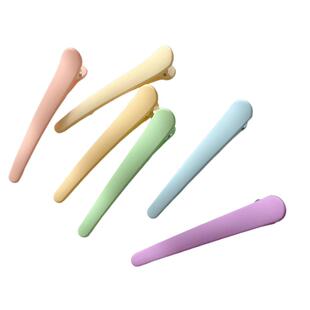 磨砂鸭嘴夹马卡龙色系韩国洗脸化妆边夹彩色可爱发夹刘海夹亚克力