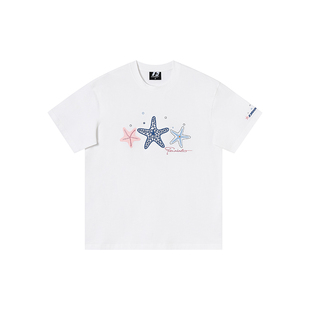 FORNINES刺绣重磅纯棉短袖T恤男女情侣上衣潮牌2026夏季新款半袖