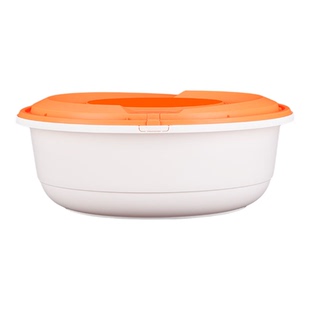 2500/3000ml一次性餐盒防盗锁扣圆形外卖冒菜酸菜鱼小龙虾打包盒