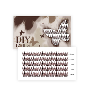 棕色假睫毛啦咔布朗系列浓密上镜卷翘柔软舒适欧美亚裔感眼睫毛