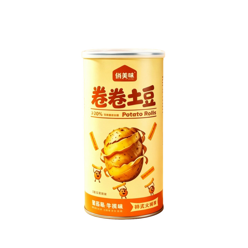 卷卷土豆零食金黄酥脆罐装