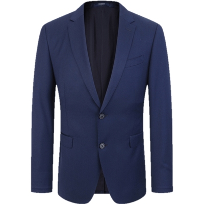 奥莱清仓秋季纯羊毛蓝色婚庆外套