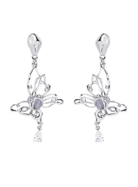 鱼头星星耳坠清新项链耳钉银针镂空蝴蝶耳饰女生韩系时尚甜酷礼物