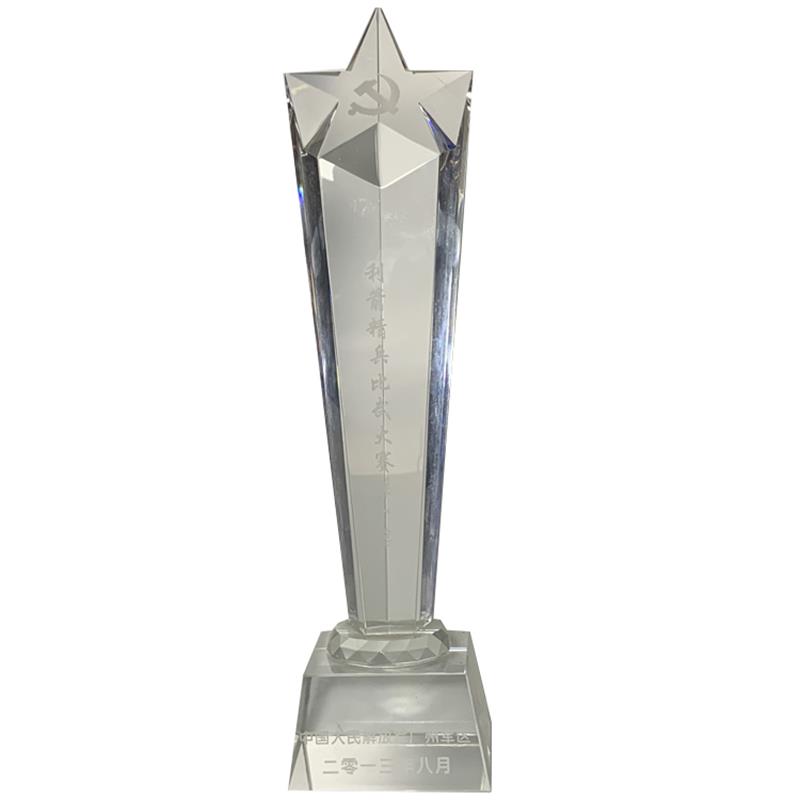 水晶奖杯定制大拇指创意激光刻字公司年度庆典颁奖礼品商务纪念品