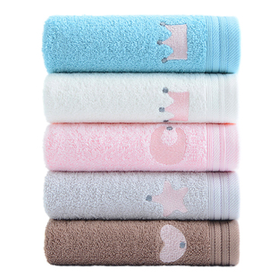 4条装洁丽雅儿童毛巾 纯棉男女宝宝洗澡柔软吸水家用不掉毛洗脸巾