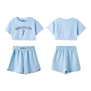 不一样的亲子装夏韩版母女两件套裙一家三四口短袖t恤婴儿爬服半T