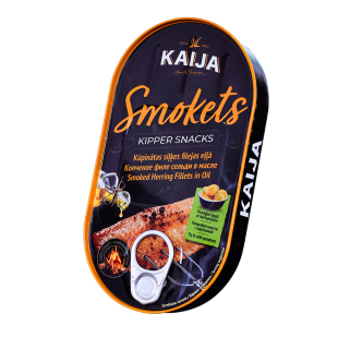 原装进口熏制油浸鲱鱼罐头拉脱维亚KAIJA牌盒装即食风味下酒菜