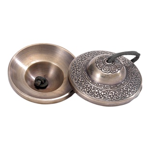 尼泊尔打击乐器手工黄铜碰铃瑜伽冥想音疗碰铃传统丁夏撞铃碰钟敲