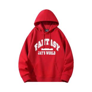 周杰伦jay范特西同款周边秋冬外套青少年情侣装连帽套头卫衣定制