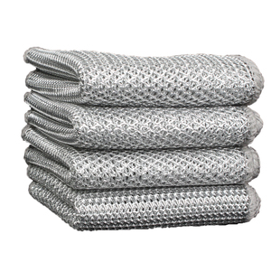 钢丝抹布双面网格洗碗布不沾油银丝抹布厨房专用去污好洗双层加厚