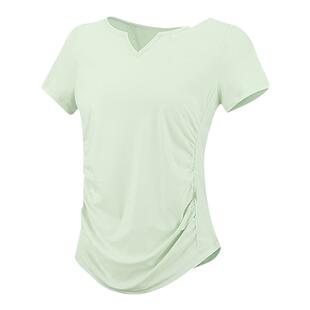 小蛮腰大码胖mm瑜伽服女短袖速干上衣修身运动跑步健身服T恤套装