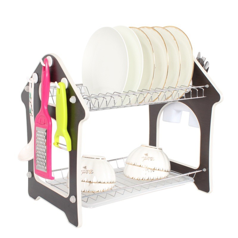 家居收纳置物沥水架 厨房用品房型双层碗碟架 餐具收纳沥水碗碟架