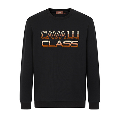 Cavalli Class卡沃利男装秋冬新款LOGO字母长袖圆领卫衣休闲上衣