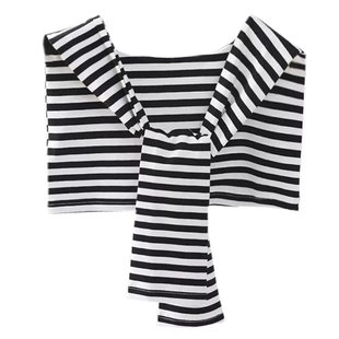 轧戏卢昱晓胡羞同款黑白条纹披肩针织外搭假领子围脖2026新款百搭