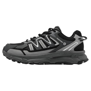 乔丹男户外登山鞋轻便透气防滑运动鞋冬季新款黑色轻量徒步鞋耐磨