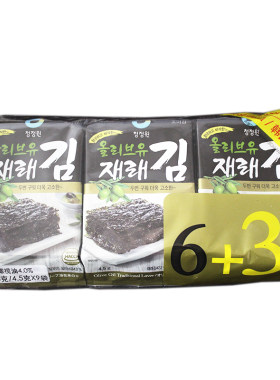 韩国进口儿童紫菜橄榄油海苔韩国