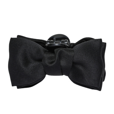 黑色蝴蝶结公主头小抓夹女高级感