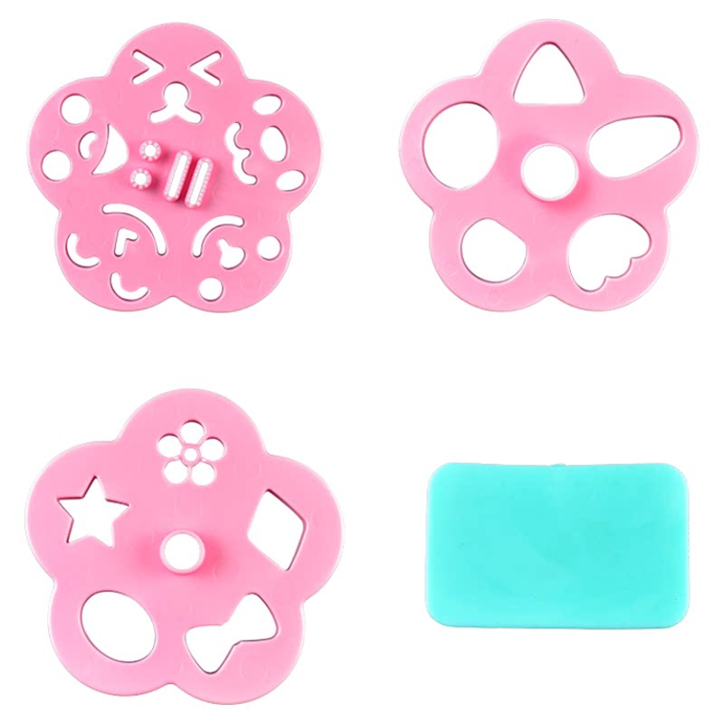 萌脸米饭模具宝宝饭团表情压花器大全创意便当造型板儿童diy工具