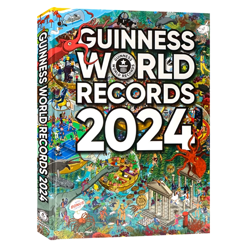 吉尼斯世界纪录大全2024年版 Guinness World Records 英文原版儿童科普百科认知全书青少年课外英语读物探索世界 精装大开本