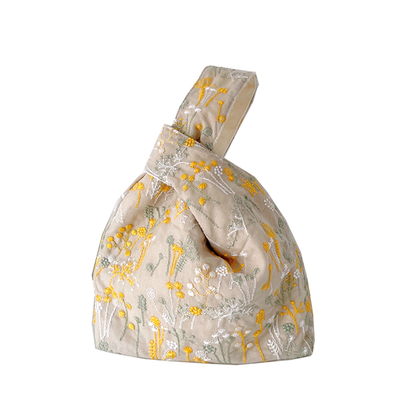 鹿一之文艺刺绣手拎包