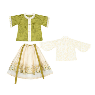 2026款汉服女童春秋款明制小女孩古风绝美马面裙套装公子男童古装