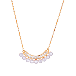 微笑珍珠项链女款轻奢小众高级感2026新款爆款秋冬锁骨毛衣链配饰